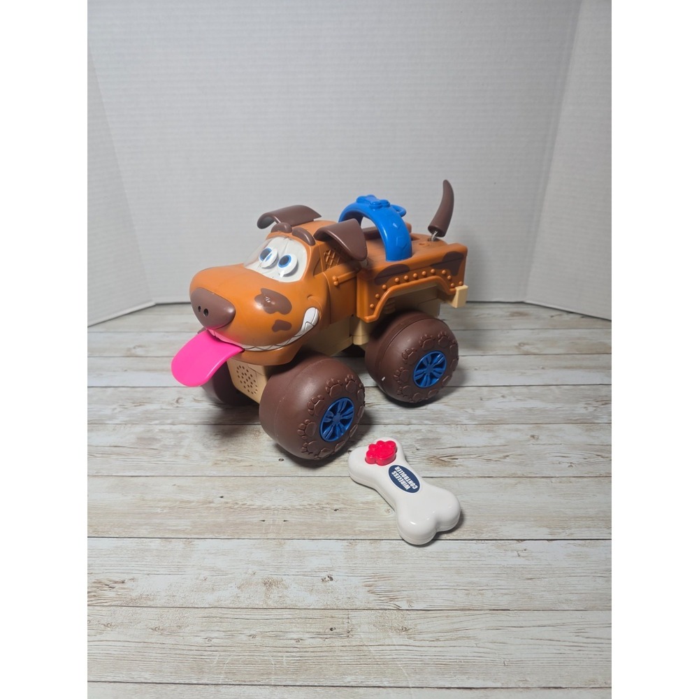 Street Dogs Wireless Remote Control Talking‎ Brown Truck Jakks Pacific VIDEO